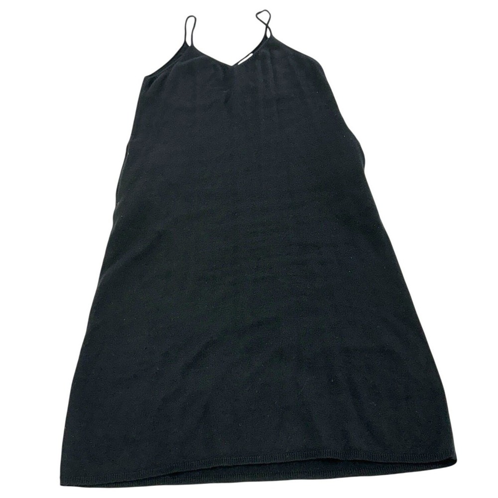 MOD‎ REF Dress Women Small Black Mini Knit V Neck Minimalist Essential